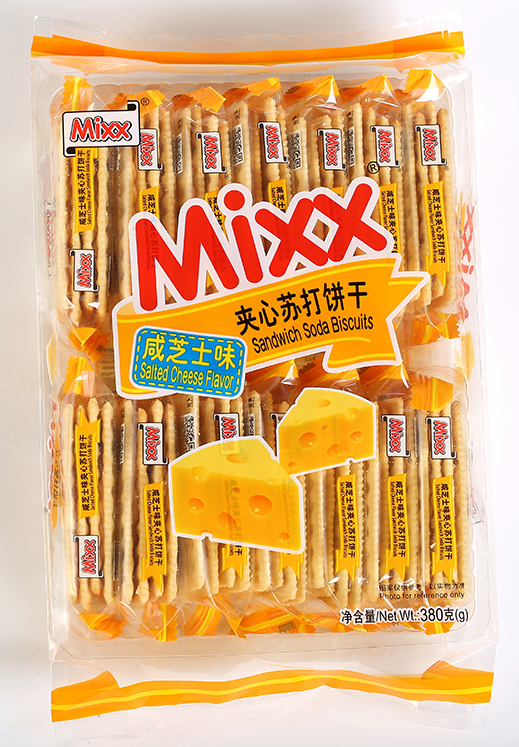 Cheese-flavored filled soda biscuits(380g) Cheese-flavored filled soda biscuits(380g)